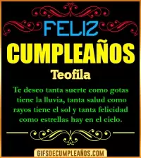 GIF Frases de Cumpleaños Teofila